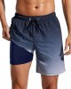 Mens Swim Trunks Quick Dry Compression Liner 2 in 1