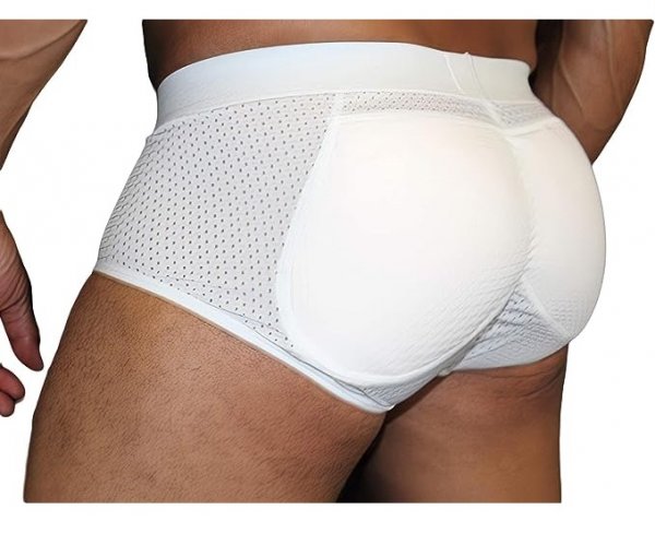 Briefs Men's Padded Enhancing Breathable Mesh Underwear
