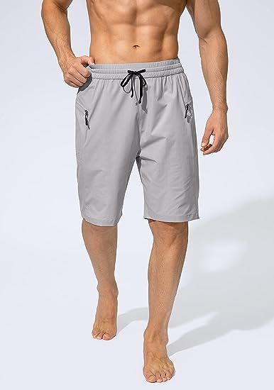 Men's Swim with Zipper Pockets Beach Shorts Bathing Suits for Men - No Mesh Liner